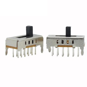 SS24D02 DIP 12 pin four positions Vertical slide switch 2p4t slide switch