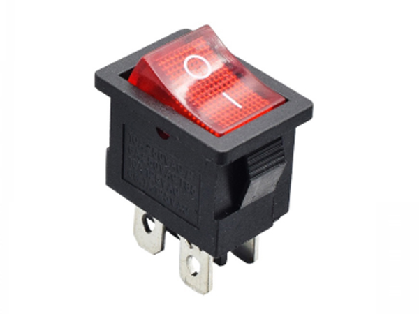 Rocker switch KCD117-4P 6A 250V with led light 4 pin two position on-off switch