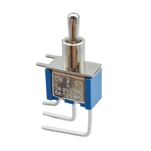 Self-Recovery Toggle switch 90 degree 3 bent pin ON-OFF-ON 3A 250VAC/6A 120VAC