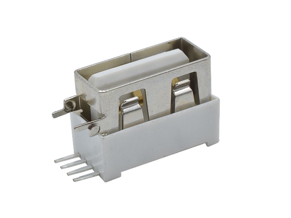 USB 10.0 insert mount side plug 90 degree 4 pin with shrapnel white rubber core straight USB connector
