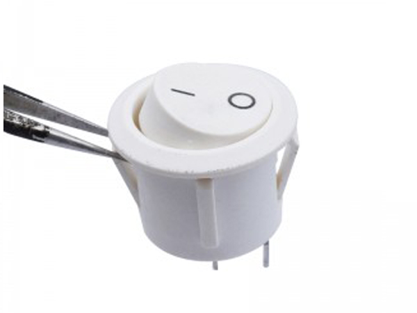 KCD1-105 2pin 6A 250VAC/10A 125VAC white Round Rocker Switch on-off rocker Switch
