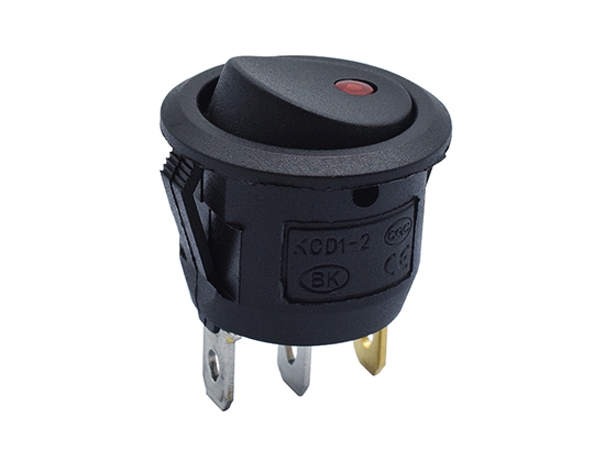 KCD1 10A on-off rocker switch 3 pin KCD1-105-3P with lamp illumination