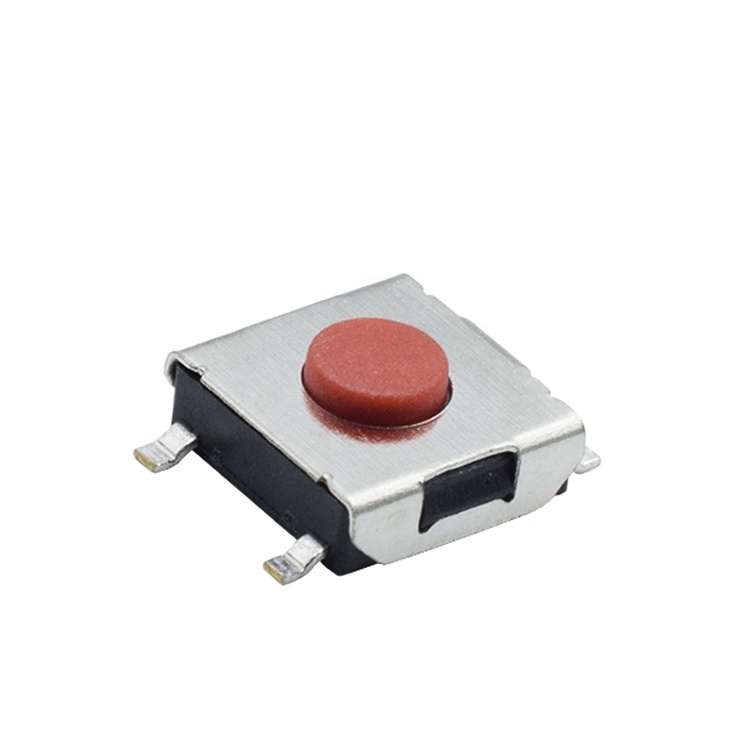 6*6mm TS66HA4P Red button 4 Pin SMT Tact Switch 6.2×6.2mm on off tactile switch