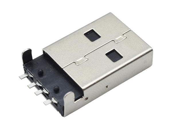 HOT SALE USB Connector a Male 180 Degree Black Acrylic 4 Pin USB Socket
