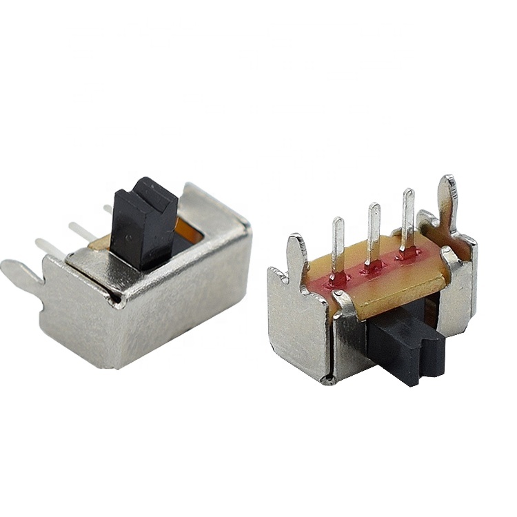 90 Degree Horizontal Slide Switch SK12D07 Welding Wire 3 Pin 2 Way SPDT PCB Mount AC 250V 3A DIP Slide Switch