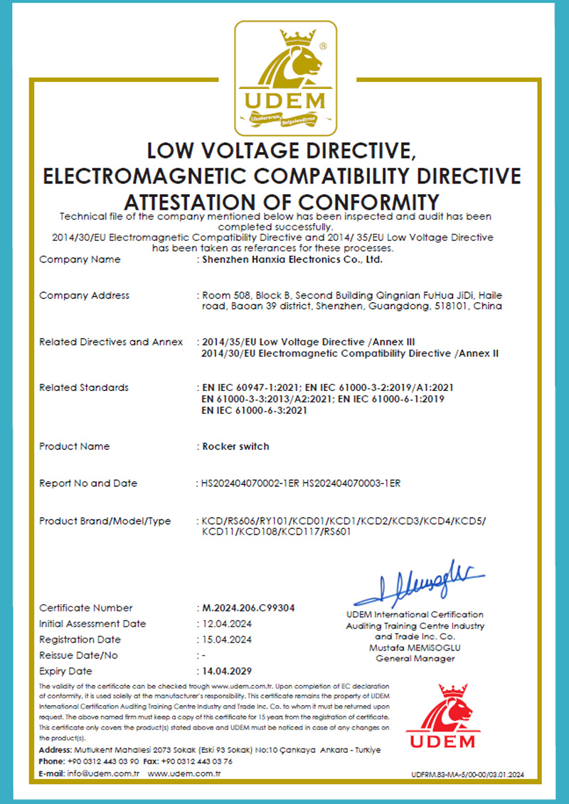 Rocker Switch CE Certification